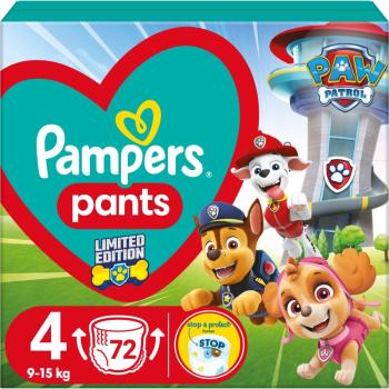 Pampers Pants Paw Patrol Size 4 scutece de unică folosință tip chiloțel 9-15 kg 72 buc