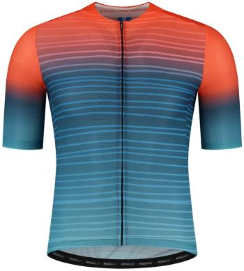 Tricou de ciclism Rogelli Placă de surf albastru/portocaliu ROG351435