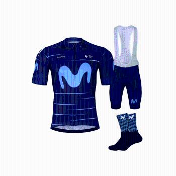 
                 BONAVELO Mega set de ciclism - MOVISTAR 2022 - negru/albastru 
            