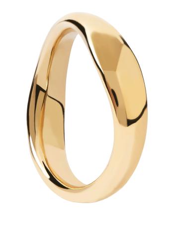 PDPAOLA Inel fin din argint placat cu aur PIROUETTE gold ring AN01-462 50 mm