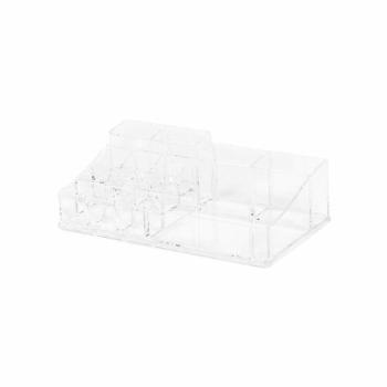 Organizator de cosmetice transparent Compactor, 14 compartimente