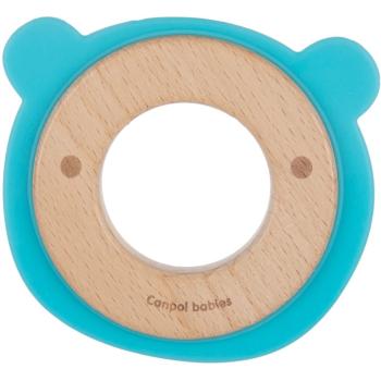 canpol babies Teethers Wood-Silicone jucărie pentru dentiție Bear 1 buc