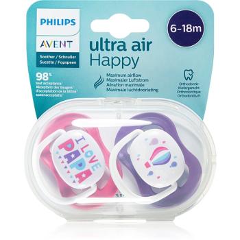 Philips Avent Soother Ultra Air Happy 6 - 18 m suzetă Girl Balloon 2 buc