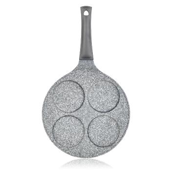 Tigaie cu 4 ochiuri Banquet suprafața antiderentă,   Granite Grey, diam. 26 cm,  