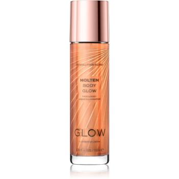Makeup Revolution Glow Molten iluminator lichid pentru fata si corp culoare Bronze 100 ml