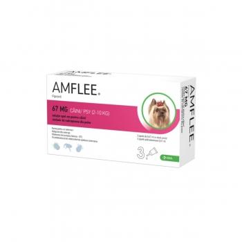 AMFLEE Dog, spot-on, soluție antiparazitară, câini 2-10 kg, 3 pipete