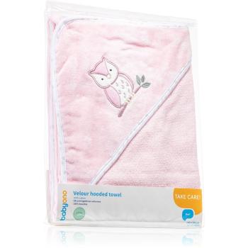BabyOno Towel Velour prosop de baie cu glugă Pink 100x100 cm
