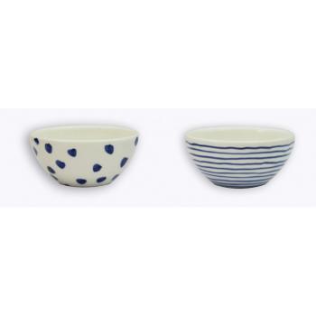 Set 2 boluri din ceramică Madre Selva Blue Dots