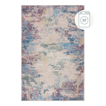 Covor albastru/mov lavabil din amestec de fibre reciclate 80x150 cm Reid – Flair Rugs