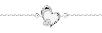 Preciosa RomanticBrățară romantică din argint Tender Heart cu zirconiu cubic 5339 00