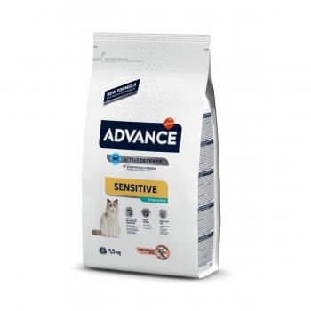 ADVANCE Sensitive Adult Sterilized, Somon, hrană uscată pisici sterilizate, sistem digestiv,1.5kg