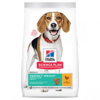 Pachet 2 x Hill's SP Canine Adult Perfect Weight Medium Pui, 12 Kg