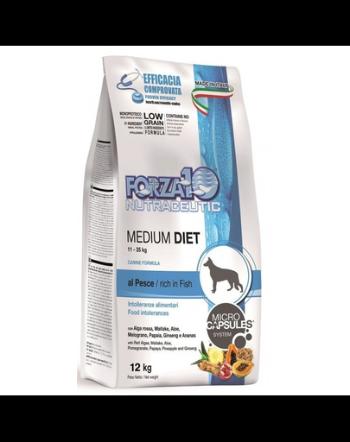 FORZA10 Medium Diet hrana uscata hipoalergenica caini adulti de rase medii, cu peste 12 kg