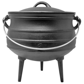 Klarstein Beefalo, oală din fontă, potjie, marimea L, fontă, rotundă, capac, 8 litri