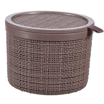 Coș de depozitare cu capac Curver Jute, 2 l, violet