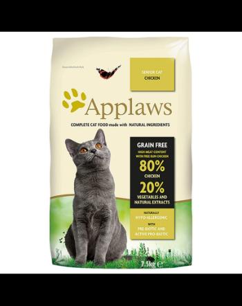 APPLAWS Cat Senior hrana uscata pisici senior, cu pui 3 x 2 kg