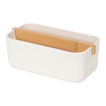 Organizator pentru baie Compactor Ecologic, 15 x 7,9 cm, alb