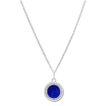 Praqia Jewellery Colier la modă din argint cu mijloc albastru KO5140_BR030_45 (lanț,pandantiv)