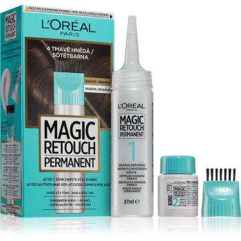 L’Oréal Paris Magic Retouch Permanent culoare de uniformizare pentru rădăcini cu aplicator culoare 4 DARK BROWN