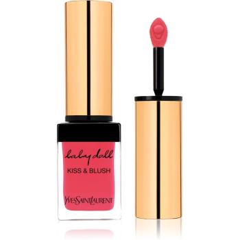 Yves Saint Laurent Baby Doll Kiss & Blush ruj de buze si obraji cu efect matifiant culoare 18 Rose Provocant 10 ml