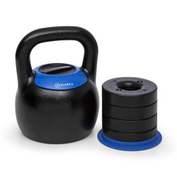 KLARFIT Adjustabell, kettlebell reglabil, 16/18/20/22/24 kg, negru / albastru