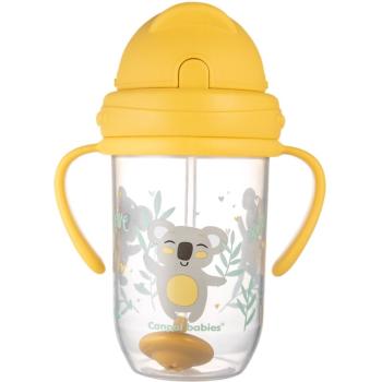 Canpol babies Exotic Animals Cup With Straw ceasca cu pai Yellow 270 ml