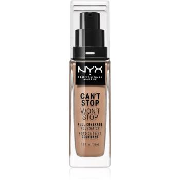 NYX Professional Makeup Can't Stop Won't Stop Full Coverage Foundation fond de ten cu acoperire ridicată culoare Medium Buff 30 ml