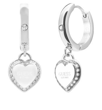 Guess Cercei rotunzi din oțel cu inimioare Fine Heart JUBE01426JWRHT / U