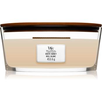 Woodwick White Honey lumânare parfumată  cu fitil din lemn (hearthwick) 453.6 g