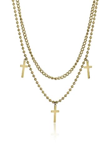 Marc Malone Colier dublu placat cu aur Brooke Gold Necklace MCN23106G