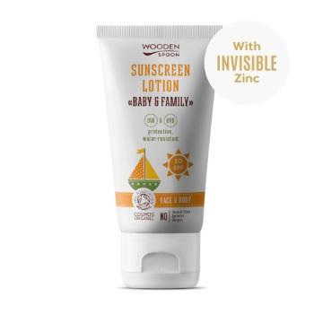 WoodenSpoon Loțiune de corp de protecție solară Baby & Family SPF 30 - tub 150 ml