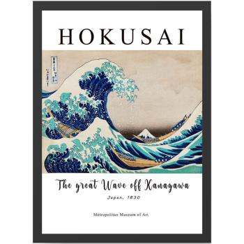 Poster 35x45 cm Hokusai – Wallity