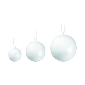 Set 3 globuri de Crăciun din porțelan chinezesc Kähler Design Nobili, alb