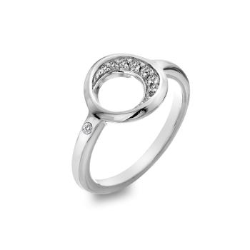 Hot Diamonds Inel elegant din argint cu diamant și topazCelestial DR232 55 mm