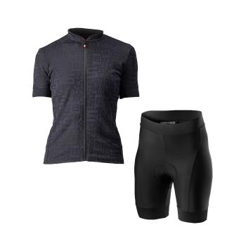 
                 CASTELLI Tricoul și pantaloni scurți de ciclism - PROMESSA J. LADY - negru 
            