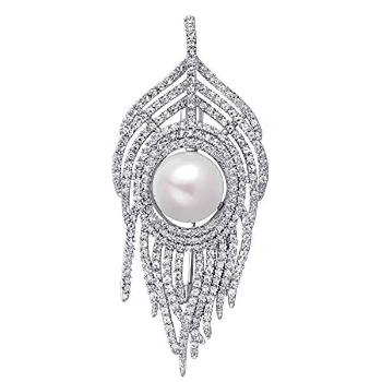 JwL Luxury Pearls Broșă frumoasă pană  2 în 1 JL0628