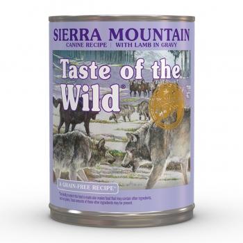 TASTE OF THE WILD Sierra Mountain, Miel, conservă hrană umedă fără cereale câini, (în sos), 390g