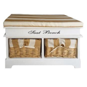 Bancă cu spațiu de depozitare Bench 4, miere,70 x 35 x 45 cm