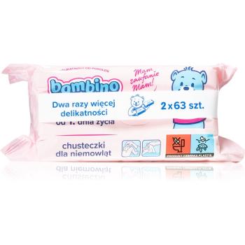 Bambino Baby Wet Wipes servetele delicate pentru copii 2x63 buc