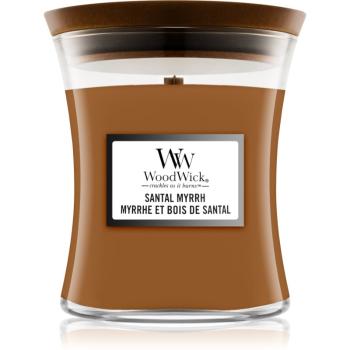 Woodwick Santal Myrrh lumânare parfumată 275 g