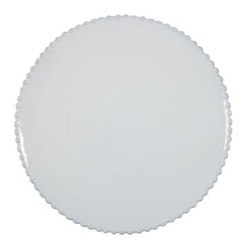 Platou din gresie ceramică Costa Nova Pearl, ⌀ 33 cm, alb