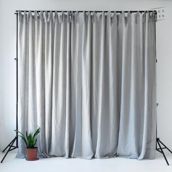 Draperie gri din in 250x230 cm - Linen Tales