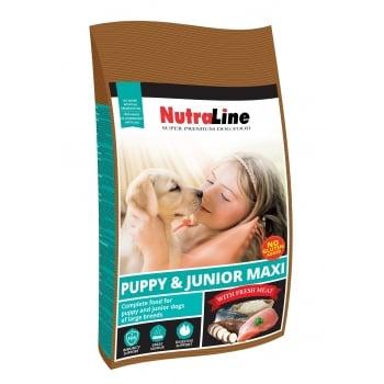 Pachet 2 x Nutraline Dog Maxi Puppy&Junior 12.5 kg