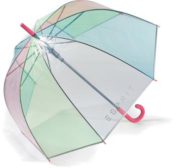 Esprit Umbrelă Transparent Long AC Domeshape Rainbow 53161 pink