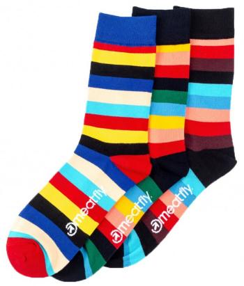 Meatfly 3 PACK - șosete Regular Stripe socks S19 Multipack 39-42