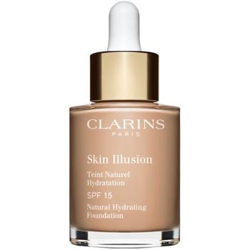 Clarins Skin Illusion Natural Hydrating Foundation makeup radiant cu hidratare SPF 15 culoare 109 Wheat 30 ml