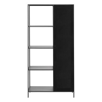 Bibliotecă neagră din metal 90x180 cm Malibu – Unique Furniture