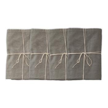 Set 4 șervețele textile Linen Couture Grey, 43 x 43 cm