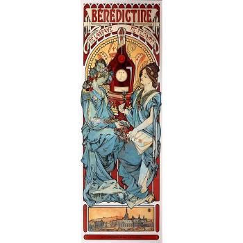 Tablou - reproducere 30x90 cm Benedictine, Alfons Mucha – Fedkolor