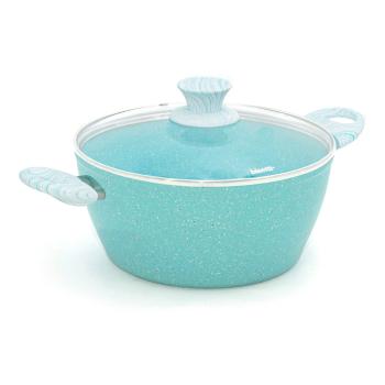 Oală cu capac Bisetti Miss Gourmet Casseruola, ø 24 cm , albastru